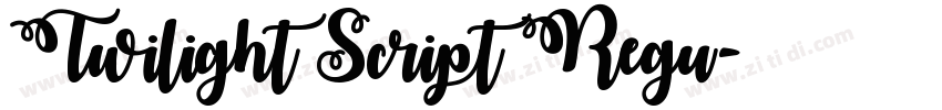 Twilight Script Regu字体转换
